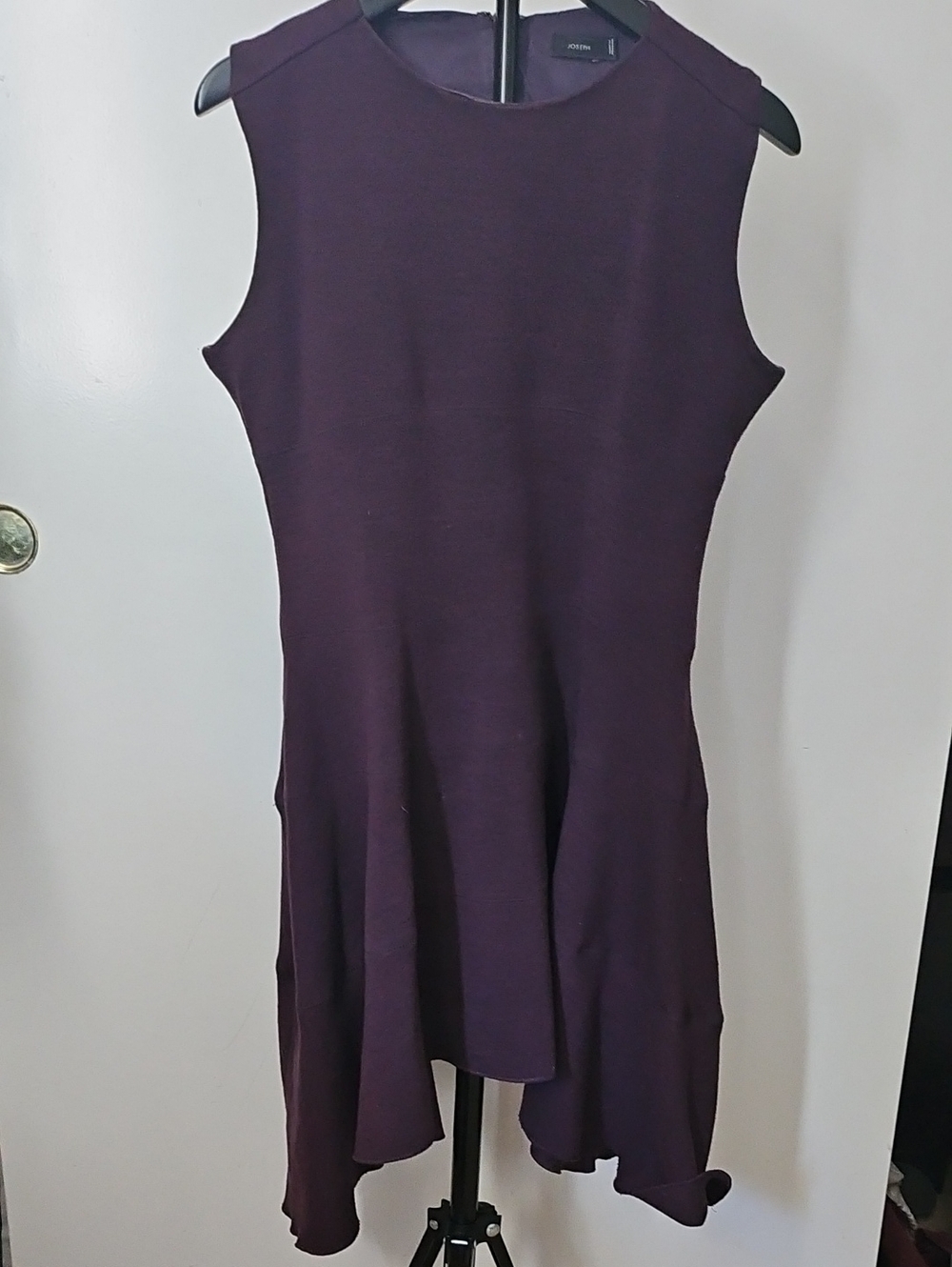 Joseph Plum High-Low Sleeveless Dress